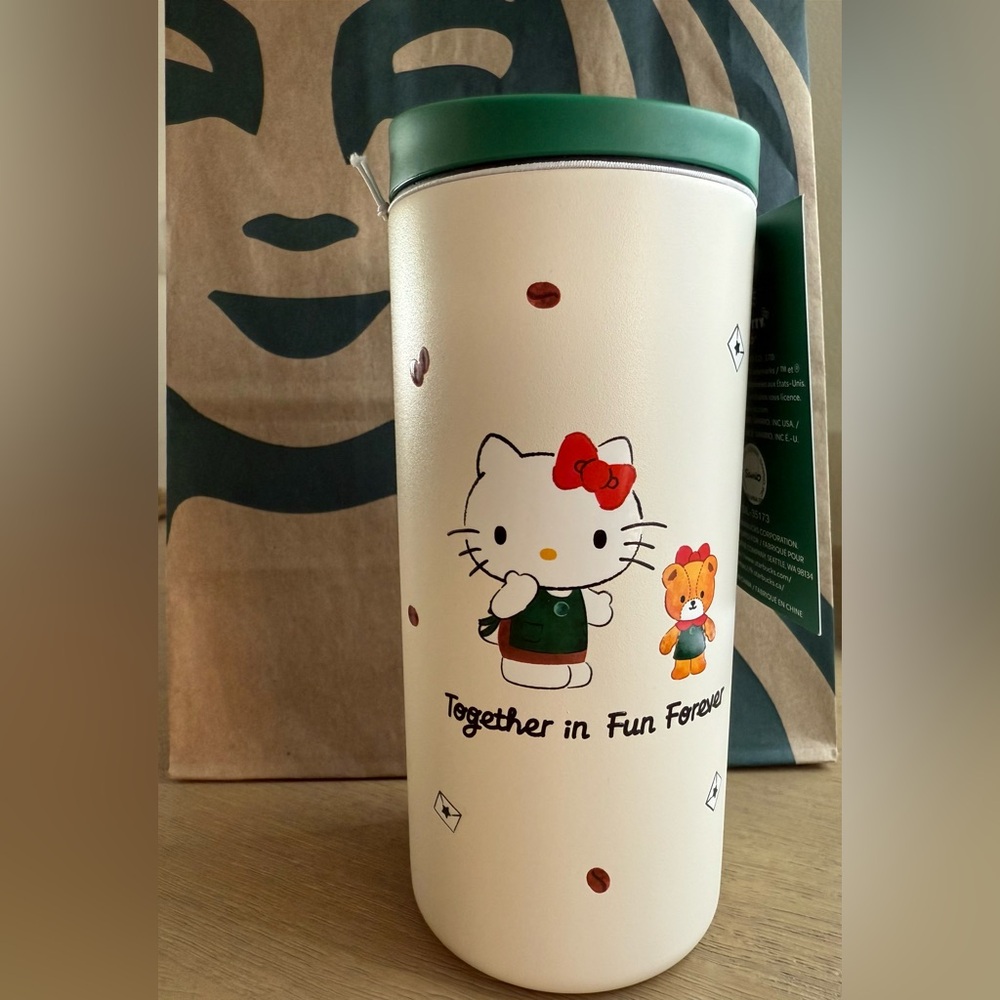 Hello Kitty Cream and Green Mug